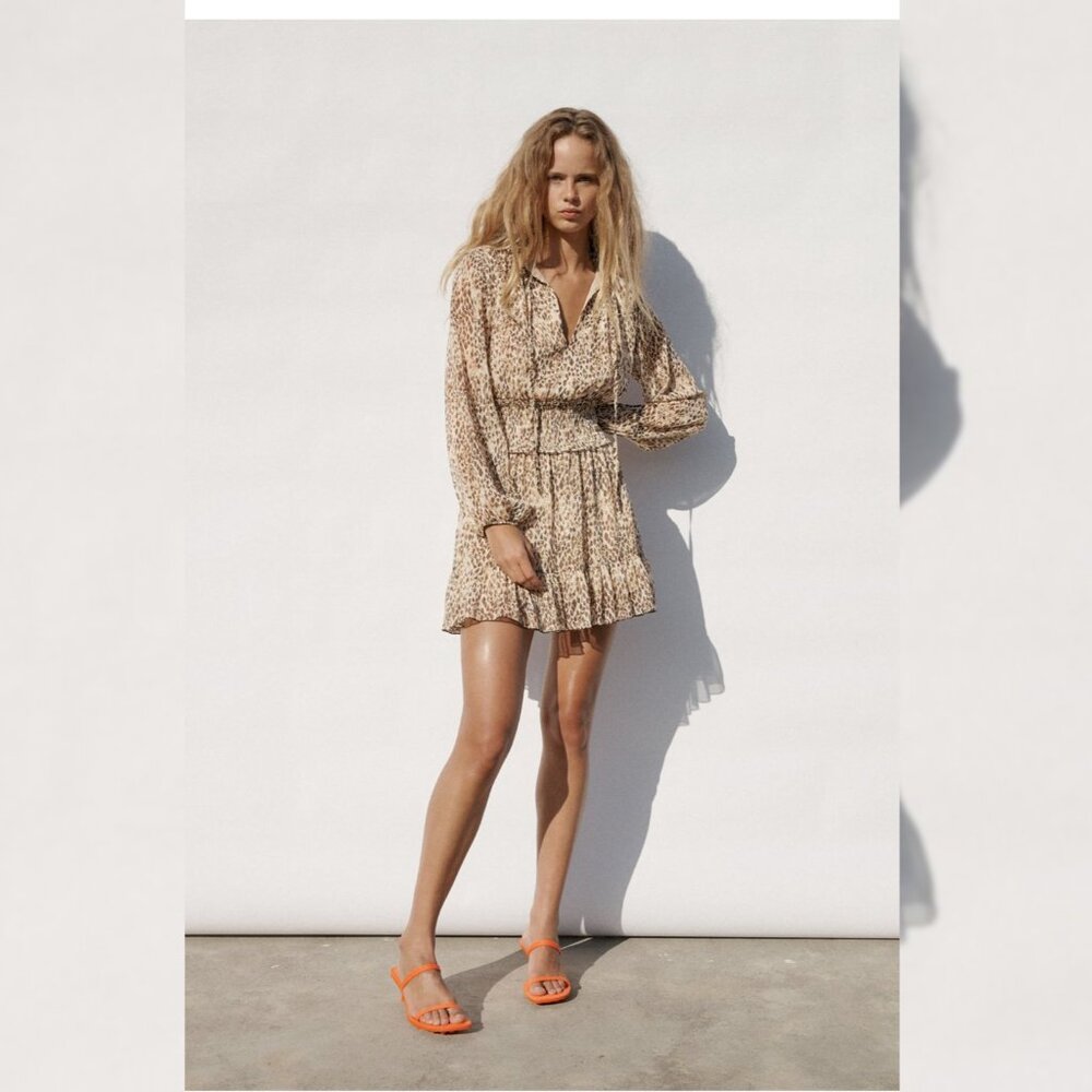 Zara animal print dress